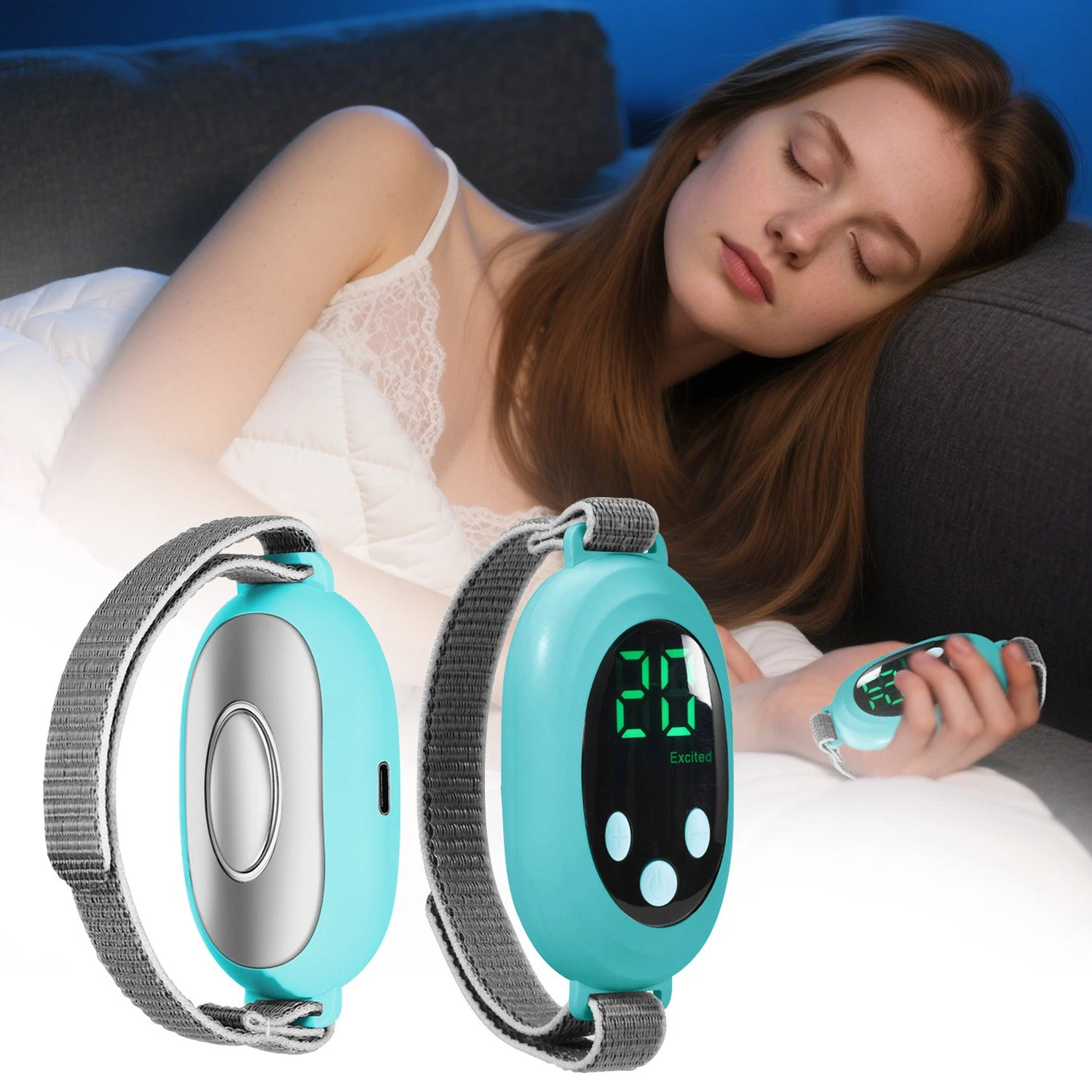 Умный браслет для сна Green EMS Sleep Aid Bracelet